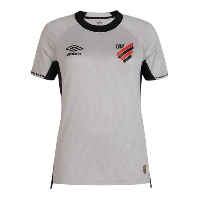Camisa Athletico Paranaense II 25/26 -  Umbro Feminina - Branca com detalhes em preto