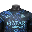 Camisa Inter de Milão Pré-jogo 25/26 - Jogador Nike Masculina - Preta com detalhes em azul