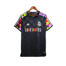 Camisa Real Madrid Treino Edição Especial 24/25 - Torcedor Adidas Masculina - Preta com detalhes multicoloridas