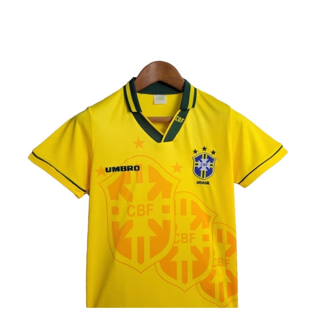 Kit Infantil Brasil Retrô 1994 - Umbro - Amarelo