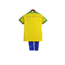 Kit Infantil Retrô Brasil I 1998 - Nike - Amarelo com detalhes em verde