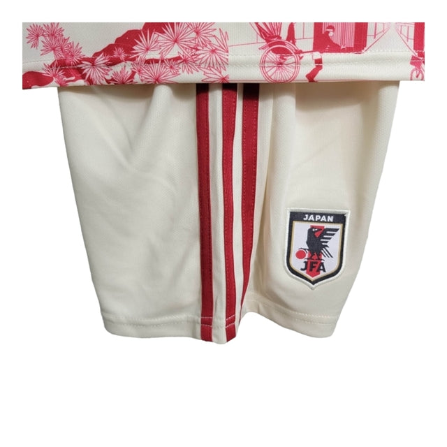 Kit Infantil Japão Edição Especial 23/24 - Adidas - Branco com detalhes em vermelho