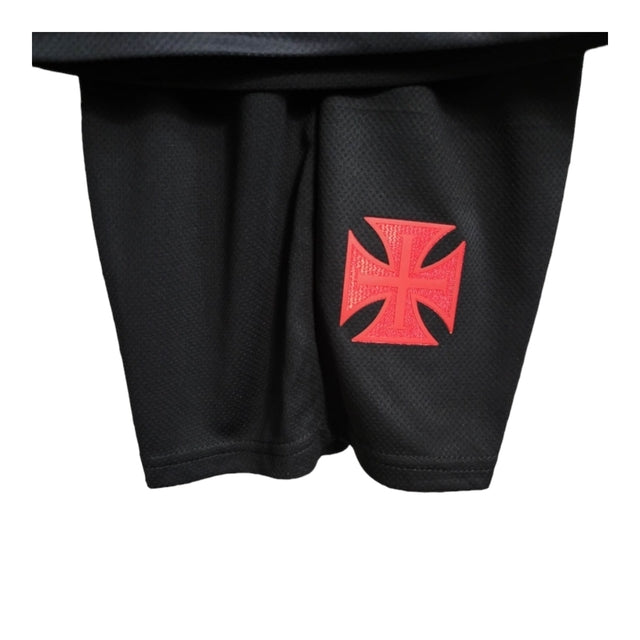 Kit Infantil Vasco da Gama I 23/24 - Kappa - Preto com detalhes em branco e amarelo