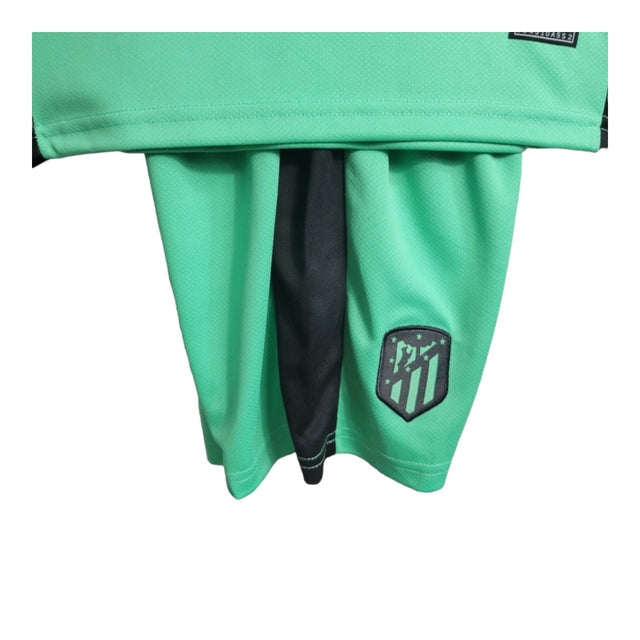 Kit Infantil Atletico de Madrid II 23/24 - Nike - Verde com detalhes em preto