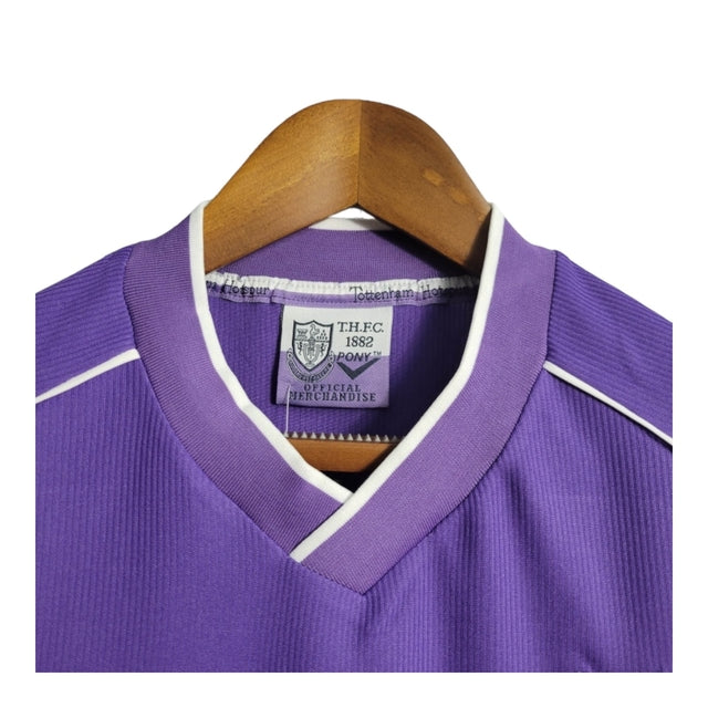 Camisa Tottenham II Retrô 98/99 - Pony Masculina - Roxa com detalhes em branco
