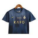 Kit Infantil Al-Nassr I Nike 23/24 - Azul com detalhes em dourado