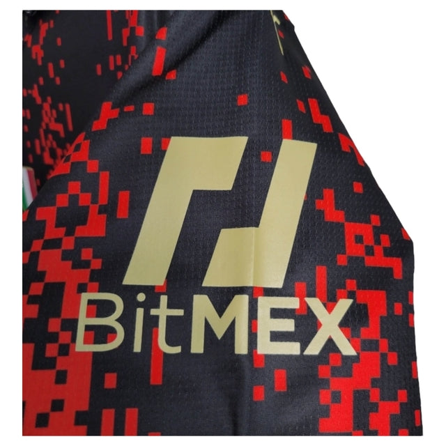 Camisa AC Milan 23/24 - Torcedor Puma Masculina - Preta com detalhes em vermelho