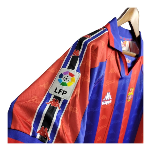 Camisa Retrô Barcelona I 96/97 - Masculina Kappa - Azul e vermelha