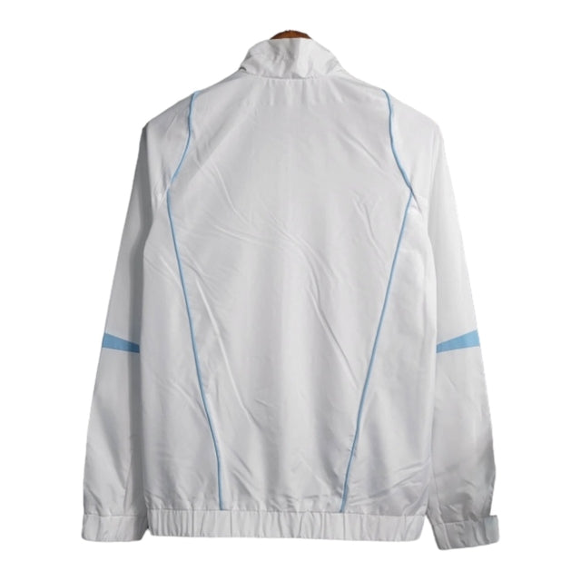 Jaqueta Corta-Vento Seleção da Alemanha 23/24 - Masculina Adidas - Branca com detalhes em azul e preto