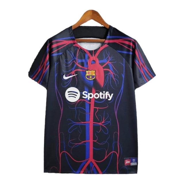 Camisa Edição especial Barcelona 23/24 - Torcedor Nike Masculina - Preta com detalhes em azul e vermelho