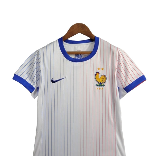 Camisa Seleção da França II 24/25 -  Nike Feminina - Branca com detalhes em azul e vermelho