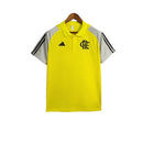 Camisa Flamengo Treino 24/25 polo - Torcedor Adidas Masculina - Amarela com detalhes em preto e cinza