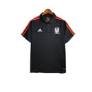 Camisa Tigres do México24/25 polo - Torcedor Adidas Masculina - Preta com listras em laranja