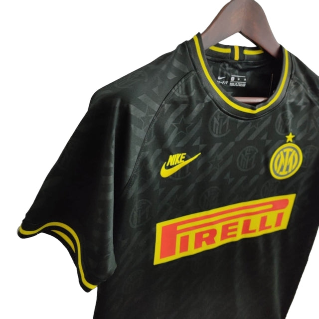 Camisa Retrô Inter de Milão II 1919/1920 - Masculina Nike - Preta com detalhes em cinza e amarelo