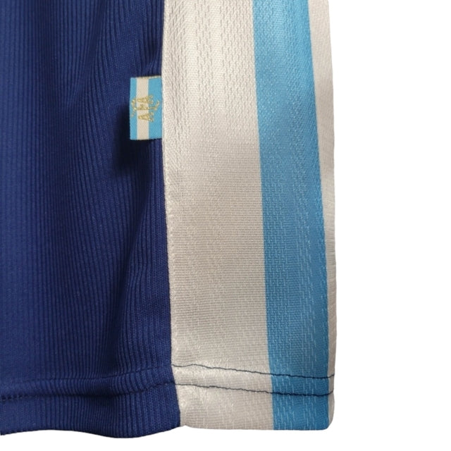 Camisa Retrô Seleção da Argentina II 1998 - Adidas Masculina - Azul com detalhes em branco