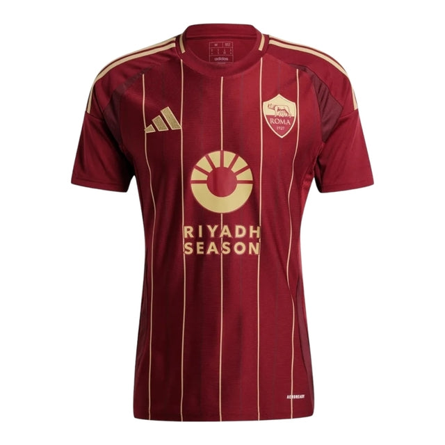 Camisa Roma I 24/25 - Torcedor Adidas Masculina - Vermelho com detalhes em dourado