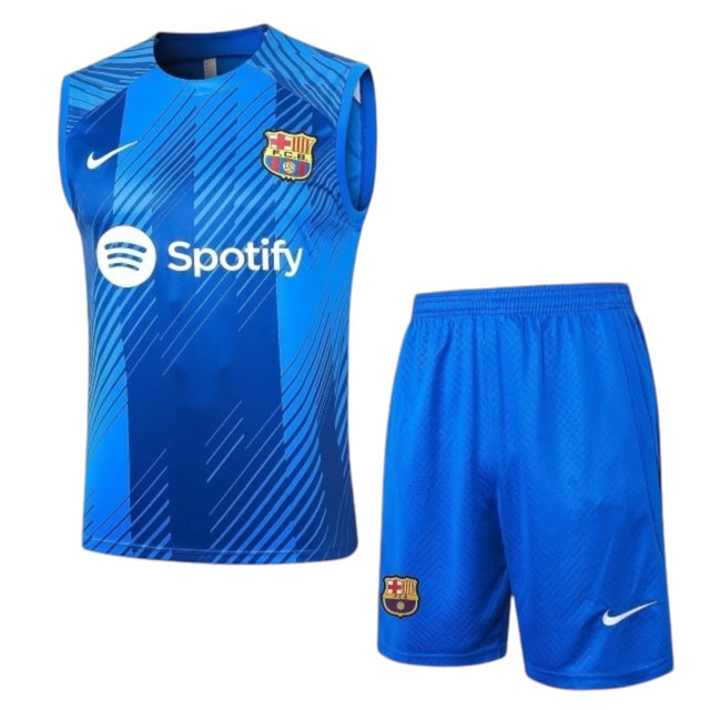 Kit Treino adulto - Camisa e Shorts - Barcelona Nike 23/24 - Azul