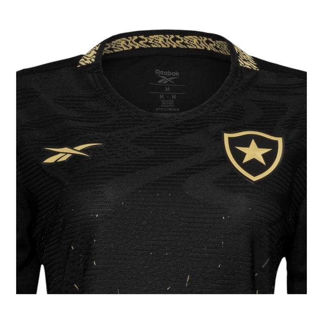 Camisa Botafogo II 24/25 -  Reebok Feminina - Preta com detalhes em dourado