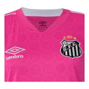 Camisa Santos Edição especial Outubro Rosa 23/24 -  Umbro Feminina - Rosa com detalhes em branco