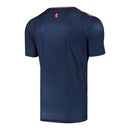 Camisa Everton Pré-jogo 23/24 - Torcedor Hummel Masculina - Azul com detalhes em laranja