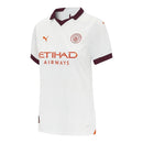 Camisa Manchester City II 23/24 -  Puma Feminina - Branca com detalhes em vinho