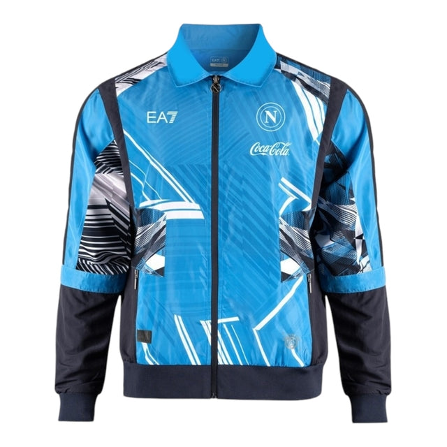 Jaqueta Corta-Vento Napoli 24/25 - Masculina EA7 - Azul com detalhes em branco