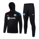 Conjunto Barcelona Treino 24/25 - Masculino Nike - Preto com detalhes em azul e vermelho