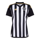 Camisa Atlético Mineiro I 25/26 -  Adidas Feminina - Preta com listras branca com detalhes em amarelo