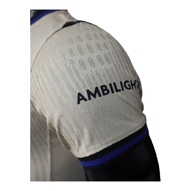 Camisa Barcelona II 25/26 - Jogador Nike Masculina - Bege com detalhes em azul e preto