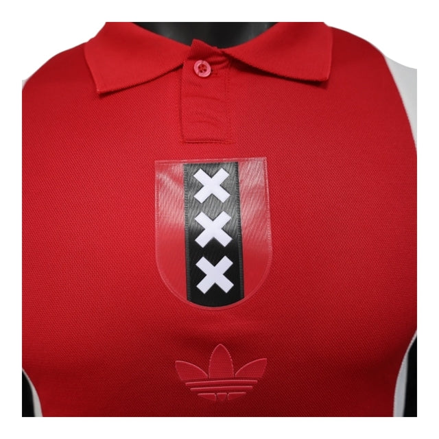 Camisa Ajax Edição Aniversário 125 anos 25/26 - Jogador Adidas Masculina - Branca e vermelha