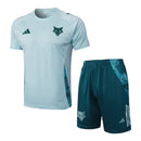 Kit Treino adulto - Camisa e Shorts - Cruzeiro Adidas 25/26 - Azul Turquesa
