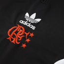 Jaqueta Corta-Vento Flamengo Treino 25/26 - Masculina Adidas - Preta com detalhes em branco e vermelho
