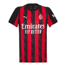 Camisa AC Milan I 25/26 -  Puma Feminina - Preta e vermelha com detalhes em cinza