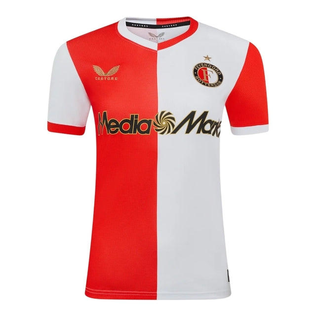 Camisa Feyenoord I 25/26 -  Castore Feminina - Branca e vermelha