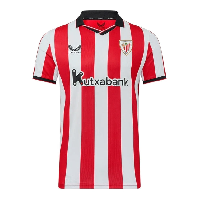 Camisa Athletic Bilbao I 25/26 - Torcedor Castore Masculina - Branca e vermelha