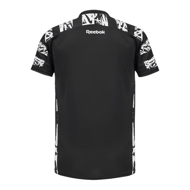 Camisa Botafogo Pré-jogo 25/26 - Torcedor Reebok Masculina - Preta com detalhes em branco
