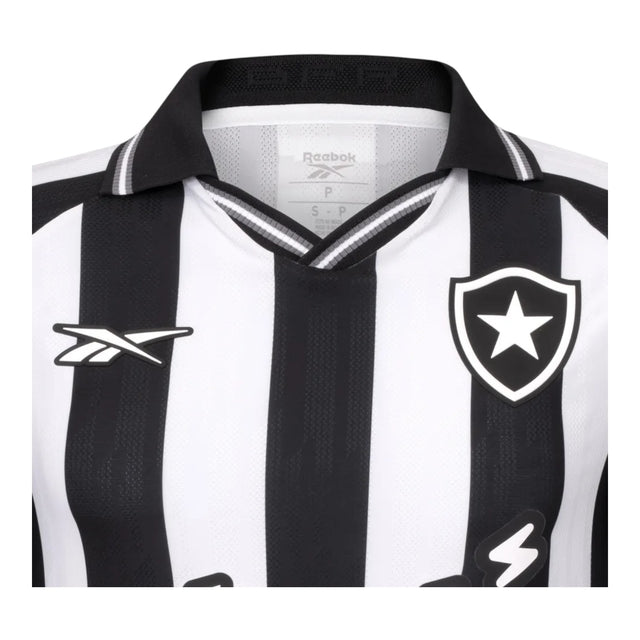 Camisa Botafogo I 25/26 - Torcedor Reebok Masculina - Preta e branca