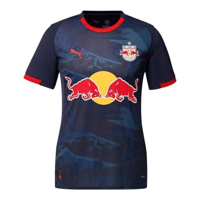 Camisa Red Bull Salzburg II 25/26 -  Adidas Feminina - Azul e vermelha