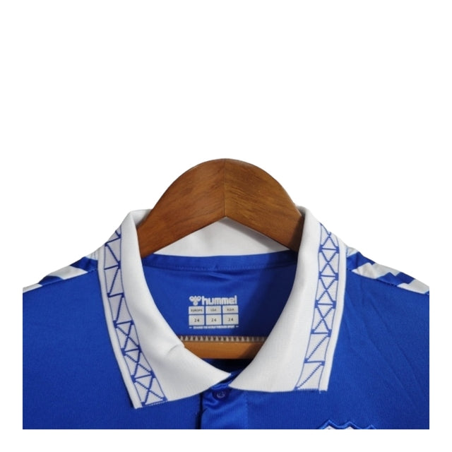 Kit Infantil Everton I 23/24 - Hummel - Azul com detalhes em branco