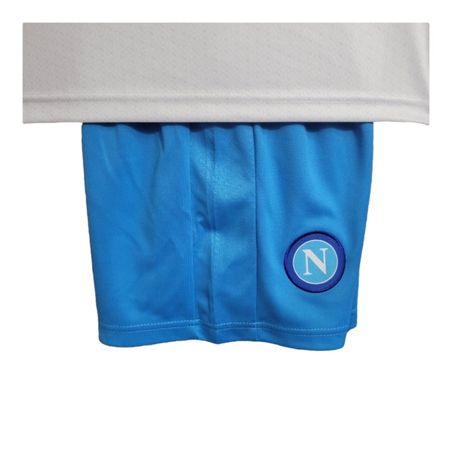 Kit Infantil Napoli II 23/24 - EA7 - Branco com detalhes em azul