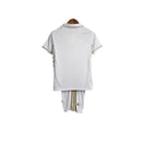Kit Infantil Real Madrid I Retrô 11/12 - Adidas - Branco com detalhes em dourado