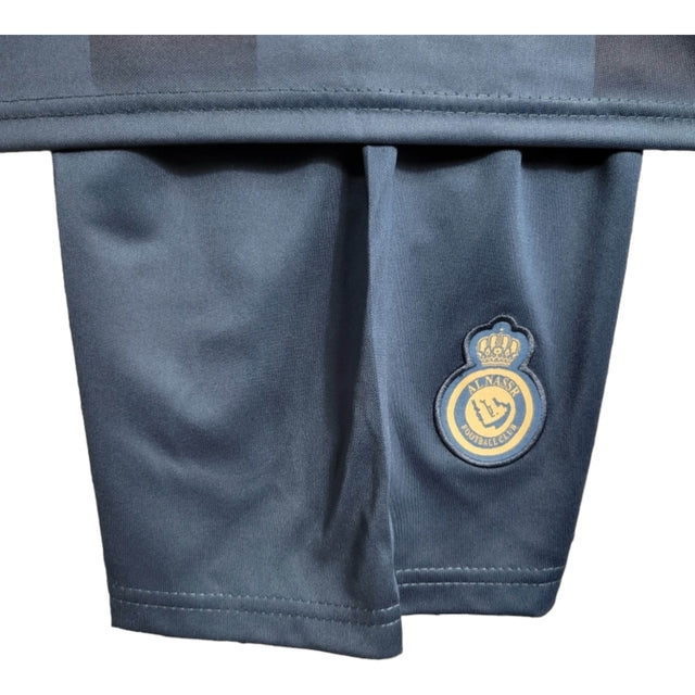 Kit Infantil Al-Nassr I Nike 23/24 - Azul com detalhes em dourado