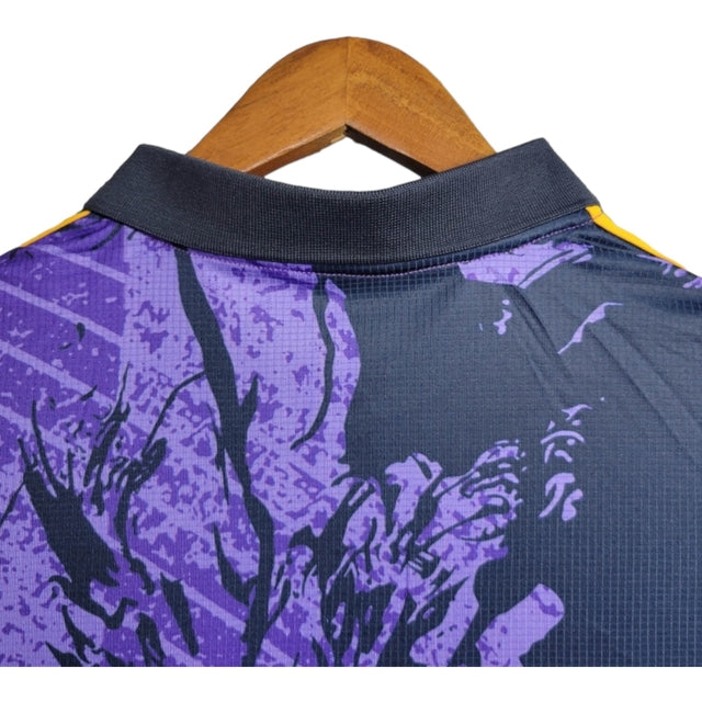 Camisa Real Madrid Edição Especial 23/24 - Torcedor Adidas Masculina - Roxa com detalhes em azul e amarelo