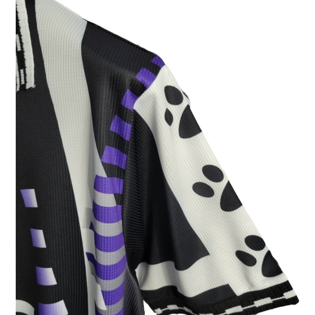 Camisa Retrô Real Madrid II 97/98 - Masculina Adidas - Branca com detalhes em preto e roxo