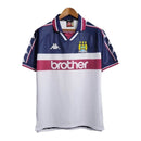 Camisa Retrô Manchester City II 97/98 - Masculina Kappa - Branca com detalhes em azul e vinho