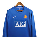 Camisa Retrô Manchester United II 2008/2009 manga longa - Masculina Adidas - Azul
