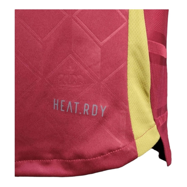 Camisa Bélgica I 24/25 - Jogador Adidas Masculina - Vermelha com detalhes em dourado e preto