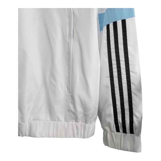 Jaqueta Corta-Vento Seleção da Alemanha 23/24 - Masculina Adidas - Branca com detalhes em azul e preto