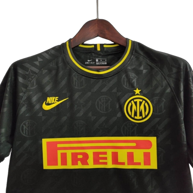 Camisa Retrô Inter de Milão II 1919/1920 - Masculina Nike - Preta com detalhes em cinza e amarelo