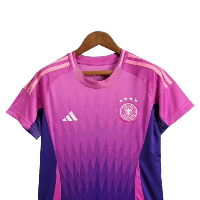 Camisa Seleção da Alemanha II 24/25 -  Adidas Feminina - Rosa com detalhes em roxo
